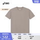 亞瑟士ASICS運動(dòng)T恤男子女子跑步短袖透氣舒適中性運動(dòng)上衣2203A209-001 灰色 L