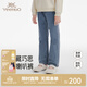 英氏（YEEHOO）【商場(chǎng)同款】?jì)和澴铀募九Ｗ欣妊潟r(shí)尚中大童女寶長(cháng)褲 牛仔藍 130 cm