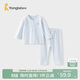 童泰（TONGTAI）寶寶睡衣夏季純棉套裝女童家居服男童空調服上衣褲子藍色90cm