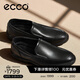 愛(ài)步（ECCO）皮鞋男 一腳套樂(lè )福鞋真皮男士皮鞋增高男鞋 里斯622144 黑色62214401001 40