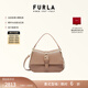 芙拉（FURLA）【禮物】【明星同款】FLOW中號牛皮女士手提包單肩斜挎包 灰褐色