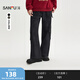 三福（SANFU）2025冬季男士蠟染飄帶休閑褲 多口袋寬松喇叭褲長(cháng)褲511710 黑色 31