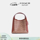 蔻馳（COACH）奧萊女士女包HADLEY 21號半月包單肩斜挎包菜籃子通勤 B4/棕黃色 焦糖色（新款）