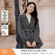 香影同款雙面呢羊毛大衣女冬季小個(gè)子西裝毛呢外套 中灰 M 160/84A/95-110斤