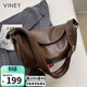 viney牛皮包包女包輕奢餃子包輕奢斜挎單肩包生日禮物高級感送女友老婆