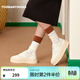 TOOMANYSHOES  【明星同款】 乖乖女厚底運動(dòng)小白鞋增高曲奇餅干百搭休閑板鞋 白色 35