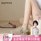 達芙妮加絨勃肯鞋女鞋冬毛絨毛毛半拖鞋雪地靴一腳蹬外穿棉鞋新款冬季 淺卡其【包頭跟高4CM】 37