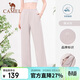 駱駝（CAMEL）休閑褲女款春季衛褲瑜伽健身褲透氣顯高寬松直筒褲針織運動(dòng)褲 XL