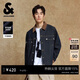 杰克·瓊斯（JACK&JONES） 男裝春季新款牛仔夾克外套高街時(shí)尚百搭拼色尖領(lǐng)上衣226157026