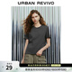 UR春季新款女裝時(shí)尚休閑百搭純色寬松短袖T恤UWB450019 中灰 S