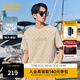 卡賓（CABBEEN）【純棉】卡賓新疆長(cháng)絨棉短袖T恤男夏季老花潮牌圓領(lǐng)上衣潮流時(shí)尚 亞麻色05 XL /180/52