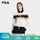 FILA 斐樂(lè )官方女士編織外套2026春新款時(shí)尚休閑基礎拉鏈毛衣開(kāi)衫 云菇白-WT XL 175/92A/XL