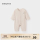babylove嬰兒連體衣春秋季輕薄保暖衣服男女寶寶純色哈衣爬爬服打底睡衣