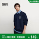 森馬（Semir）衛衣男冬季學(xué)院風(fēng)假兩件情侶裝加絨2025oversize繡花109725116202