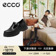 愛(ài)步（ECCO）復古學(xué)院風(fēng)厚底T字扣瑪麗珍女 蹤跡220763 黑色37