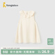 童泰（TONGTAI）女童無(wú)袖連衣裙夏季薄款時(shí)尚外出甜美裙子洋氣花邊領(lǐng)口公主裙 藕白 110 cm