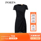 PORTS寶姿女裝秋冬新款黑色連衣裙YLL8D304LWP093 黑色 S （4）