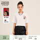 Teenie Weenie小熊短袖T恤女春夏刺繡學(xué)院風(fēng)短袖打底衫上衣 象牙白 S 160