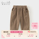 戴維貝拉【商場(chǎng)同款】?jì)和澴忧镅b男童棉燈芯絨長(cháng)褲直筒褲