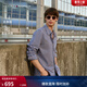 Tommy Hilfiger【通勤格紋】秋冬男裝簡(jiǎn)約繡標休閑復古長(cháng)袖襯衣襯衫外套 【挺括牛津紡】藍白格紋WEB M （推薦：135-150斤）