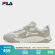 FILA 斐樂(lè )官方男鞋STAR RHYTHM復古板鞋2025夏季新款星韻鞋休閑鞋 白棉花糖/水泥棕-MC 43