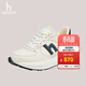 哈吉斯（HAZZYS）女鞋 春秋款女士復古撞色休閑慢跑鞋女ALPS7FBC008 白色WT 37 (235)