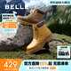 百麗（Belle）戶(hù)外登山工裝靴男靴秋冬商場(chǎng)同款舒適休閑大黃靴8MR01DD4 卡其色-單里 42 (260mm)