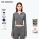 ANN ANDELMAN官方直營(yíng)收腰顯瘦毛衣開(kāi)衫外套拉鏈連帽針織衫上衣 深灰色 S