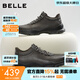 百麗厚底增高健步鞋男夏新抓紋牛皮戶(hù)外透氣休閑運動(dòng)鞋A2215CM5預售 灰色 41 (255mm)