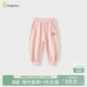 童泰（TONGTAI）寶寶褲子春秋莫代爾棉嬰兒長(cháng)褲兒童束口褲男女童衛褲粉色90cm