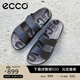 愛(ài)步（ECCO）拖鞋男 魔術(shù)貼勃肯鞋男士男鞋涼鞋外穿一字帶拖鞋 科摩500904 黑色50090401001 43