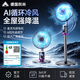 權尚【德國權尚丨全屋降溫】電風(fēng)扇落地扇空氣循環(huán)扇靜音一級能耗搖頭家用智能遙控定時(shí)換氣扇辦公臥室 【全屋速降16℃】清爽自然風(fēng) 磁吸遙控+靜音氛圍燈