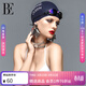 范德安（BALNEAIRE）女士高端時(shí)尚防水護耳硅膠游泳館泳帽長(cháng)發(fā)不勒頭成人泳帽 深紫藍
