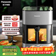 松下（Panasonic）多功能全景可視窗家用全自動(dòng)無(wú)油免翻面空氣炸鍋5升大容量NF-HC500-S