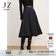 玖姿·安娜蔻摩登優(yōu)雅氣質(zhì)百搭復古側拉長(cháng)裙半身裙女冬款 丈青 M