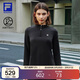 FILA 斐樂(lè )官方女子針織長(cháng)袖衫冬季健身運動(dòng)加絨半拉鏈長(cháng)T