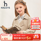 哈吉斯（HAZZYS）童裝女童春新款夾克防風(fēng)耐磨不易變形翻領(lǐng)夾克外套 杏仁卡其 165