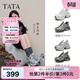他她（TATA）星際銀河厚底老爹鞋秋季新款女透氣休閑運動(dòng)鞋女CZX01AM6 銀色 37