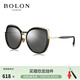 BOLON暴龍眼鏡女高清偏光太陽(yáng)鏡新款明星款優(yōu)雅大框墨鏡 BL6038 D11-暗黑反光