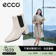 愛(ài)步（ECCO）女靴 時(shí)尚簡(jiǎn)約百搭切爾西靴粗跟中筒靴子女 型塑290993 冰白色29099301017 39