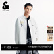 杰克·瓊斯（JACK&JONES）BSQ聯(lián)名款春季新款男裝皇冠圖案休閑寬松翻領(lǐng)夾克外套225321058 A06雪白色 常規 L （180）