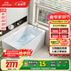 九牧（JOMOO） 浴缸家用成人小戶(hù)型洗澡泡澡池浴室沐浴獨立亞克力方形藝術(shù)浴缸 1.2m瀑布水坐臺缸-銀色花灑款