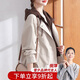 雪夕媽媽春裝時(shí)尚連帽外套2025新款中老年女裝洋氣風(fēng)衣巨好看上衣50歲