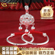 中國黃金平安喜樂(lè )寶寶銀手鐲足銀長(cháng)命鎖嬰兒套裝銀手鐲平安鎖小孩滿(mǎn)月禮物 【兩件套】平安喜樂(lè )套裝 約24±1g（品牌禮盒）