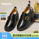 天美意樂(lè )福鞋粗跟學(xué)院英倫皮鞋女單鞋2026春新款 黑色 37