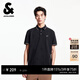 杰克·瓊斯（JACK&JONES）夏季翻領(lǐng)時(shí)尚潮流領(lǐng)口條紋拼色刺繡圖案款POLO衫男裝225206027 E40黑色 常規 XL