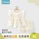 優(yōu)奇女寶寶短袖短褲2026新款夏季薄款嬰兒洋氣可愛(ài)小套裝女童一歲衣服 夏日小花套裝 90