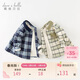 戴維貝拉【商場(chǎng)同款】?jì)和r衫秋冬男童加絨寶寶格子襯衣
