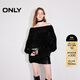 ONLY2025秋季新款氣質(zhì)慵懶風(fēng)柔軟寬松一字領(lǐng)針織衫女|125113033 H1Z 黑色 S (160) 80A