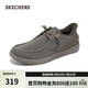 斯凱奇（Skechers）閃穿鞋男鞋春季休閑鞋一腳蹬商務(wù)板鞋軟底豆豆鞋帆布鞋210959